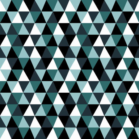 Dark blue Monochromatic Abstract triangles shapes mosaic pattern. Vector seamless pattern design for...