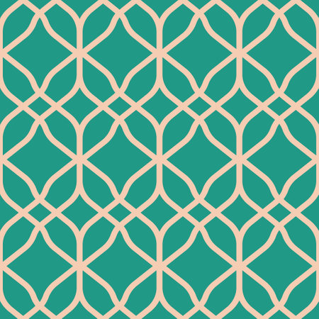 Turquoise grid pattern in simple and elegant style. Vector seamless pattern design for textile, fashion, paper, packaging, wrapping and brandingのイラスト素材