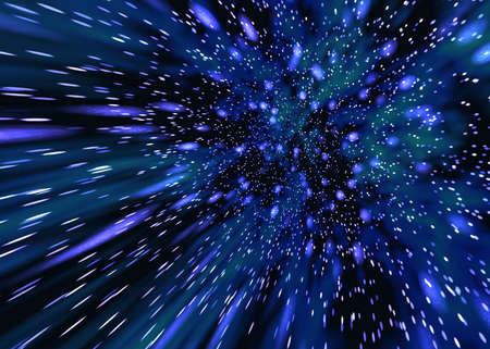 Night abstract skies. Fly in space