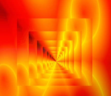 Fire perspective in squareの写真素材