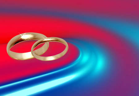 Wedding rings.Abstraction background for the invitation and congratulations wedding cardsの写真素材