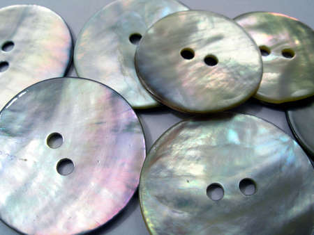 Mother-of-pearl buttons close-up