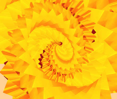 Yellow spiral abstractの写真素材