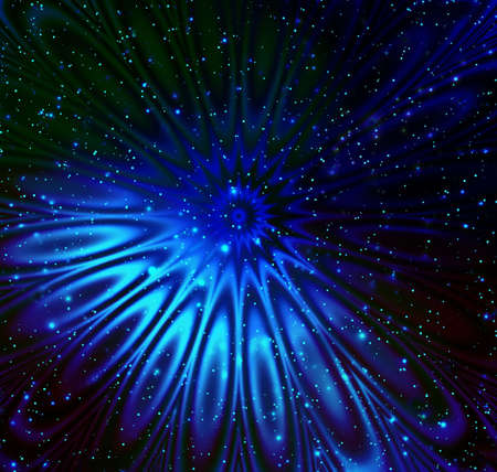 Blue glow in nightの写真素材