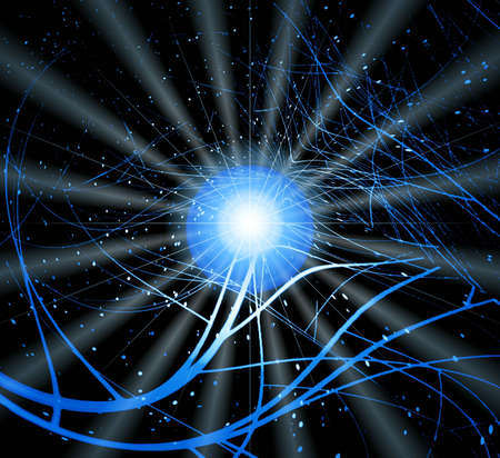 Fantastic abstract. Blue Starの写真素材