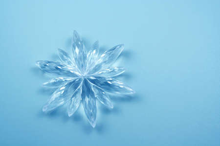 Christmas decoration - Crystal snowflake . Background for cardの写真素材