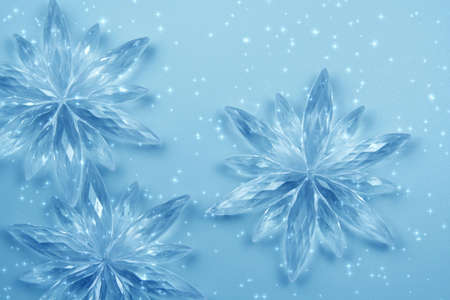 Christmas decoration - Crystal snowflakesの写真素材