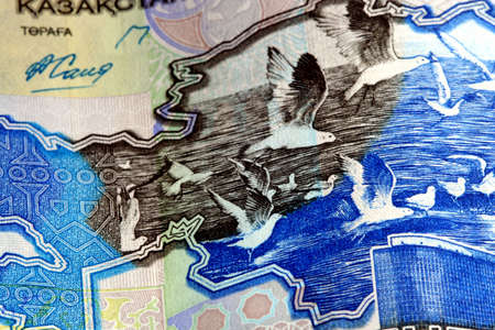Kazakhstan Money close-upの写真素材