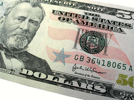 American dollars close-up