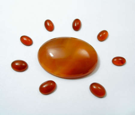 The sun from the faceted stones of a cornelianの写真素材