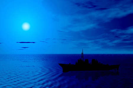  Corvette in the seaの写真素材