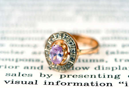 Open page and ringsの写真素材