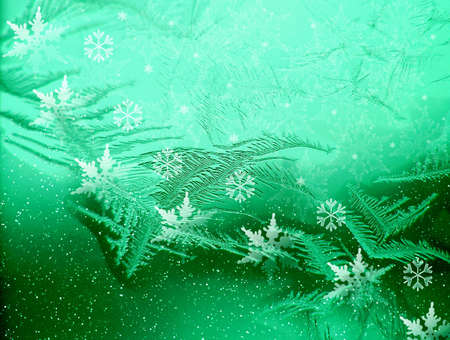 Christmas green backgroundの写真素材