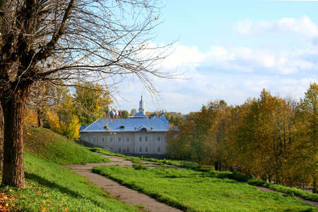 Autumn landscape. House