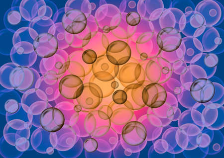 Abstraction background. Color bubbles