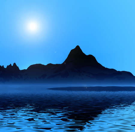  Quiet .  3D computer graphics. の写真素材