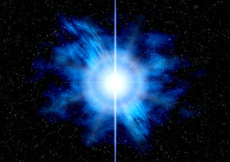 Abstraction blue starの写真素材