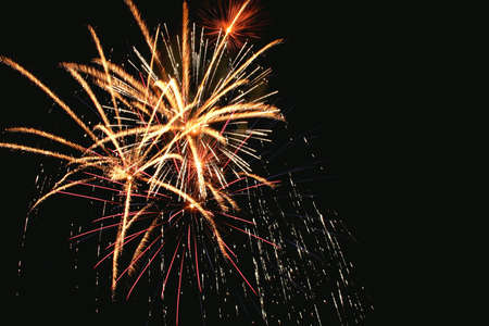 Celebratory firework in sky