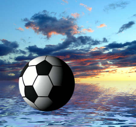 Landscape with footballの写真素材