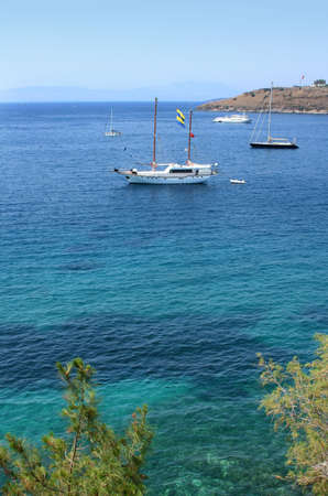 Yachts  in Aegean Seaの写真素材