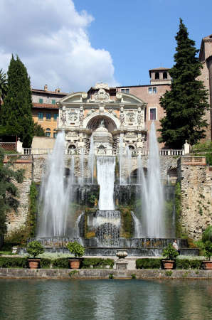 Travel. City of Italy.Tivoli. Villa d Esteの写真素材