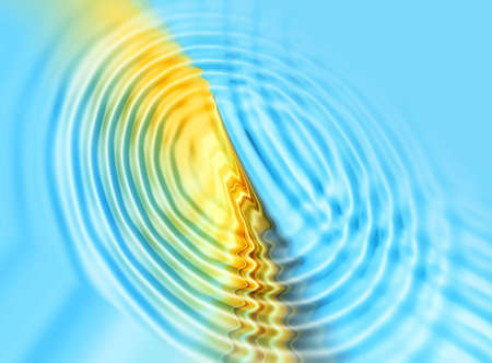 Abstraction blue & yellow background for various design artworkの写真素材
