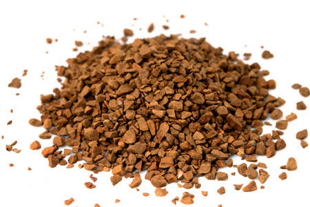 Soluble Coffee on white backgroundの写真素材