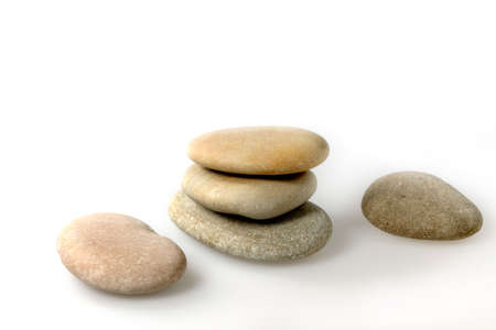 Stones on a white backgroundの写真素材