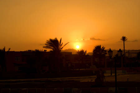  Sunset in Egypt . Charm an ale the Sheikhの写真素材