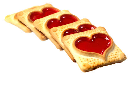 Tasty cookies isolated on a white backgroundの写真素材