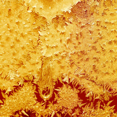 Frosty pattern at a window. Natural backgroundの写真素材