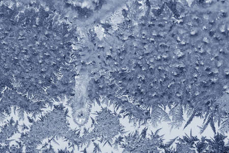 Frosty pattern at a window. Natural background