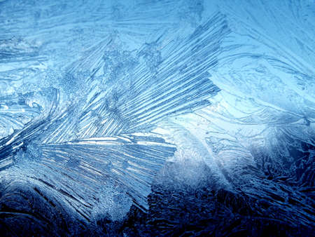 Frosty natural background with snow