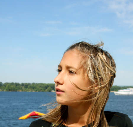  Portrait of the  beautiful girl in a natural environmentの写真素材