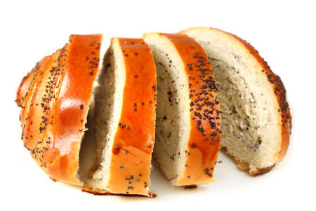 Tasty baking  roll with poppyの写真素材