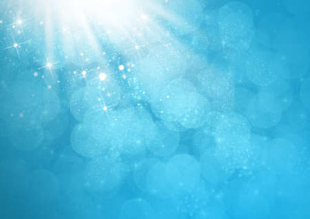 Magic light, Abstraction blue background for card and other design artworksの写真素材