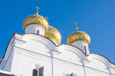 Christianity church in Russia, Kostroma city, Ipatievsky monastery, Cradle of the house of Romanovsの写真素材