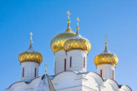 Christianity church in Russia, Kostroma city, Ipatievsky monastery, Cradle of the house of Romanovsの写真素材