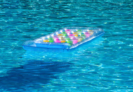  Inflatable mattress in pool,  pool   