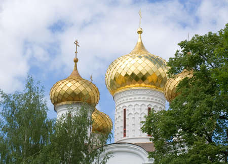 Christian cathedral on a background  sky   