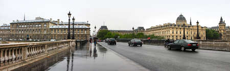 The bridge in Paris, France. Panoramic sceneryの写真素材