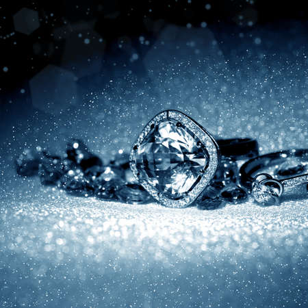 Elegant jewelry ring with jewel stoneの写真素材