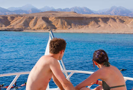 People travel on yachts in the red sea, Egyptのeditorial素材