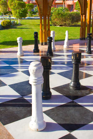 Egypt,  Sharm-el-Sheikh, on November, 1nd, 2008: Resting in a hotel Royal Albatros Moderna  of Egypt. chess-menのeditorial素材