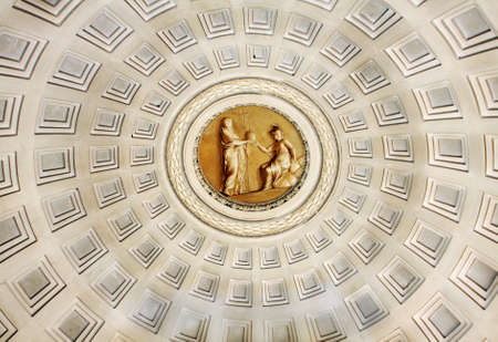 Art of Italy in museums of Vatican,  a relief of ceilingのeditorial素材