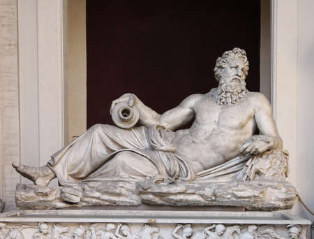 Art of Italy in museums of Vatican,  a sculpture Neptunのeditorial素材