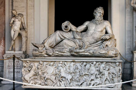 Art of Italy in museums of Vatican,  a sculpture Neptunのeditorial素材