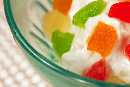  Breakfast  -  milky  yogurt with fruit jellyの写真素材