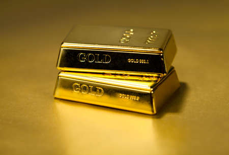 Gold bullion , high order , on a golden background