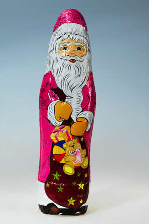 Christmas chocolate in shape Santa clausの写真素材